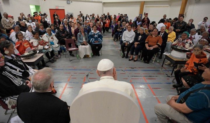 Pope-Francis-meets-with-residential-school-alumni-at-Nakasuk-Elementary-School-Square-in-Iqaluit-AFP