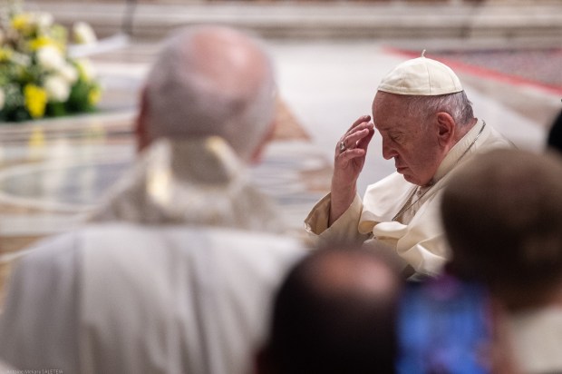 Pope Francis celebrates a Holy Mass to the 60th anniversary of the beginning of the second Vatican Ecumencial Council