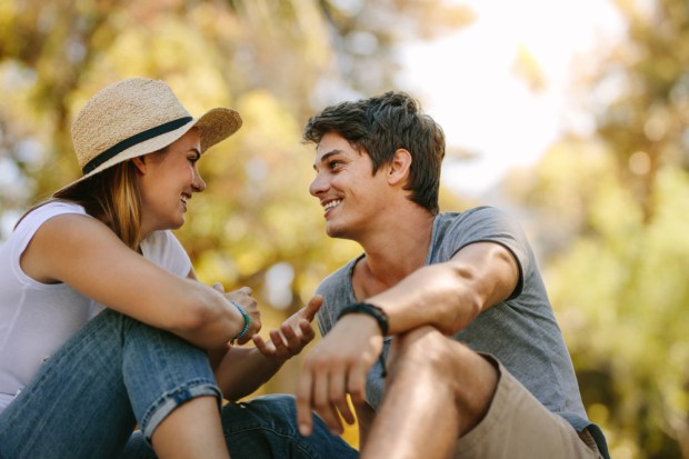 Couple talking