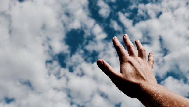 hand sky