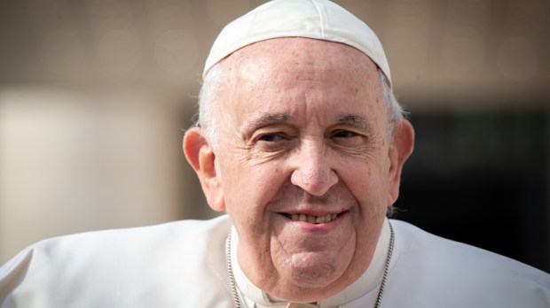 Pope Francis smiling