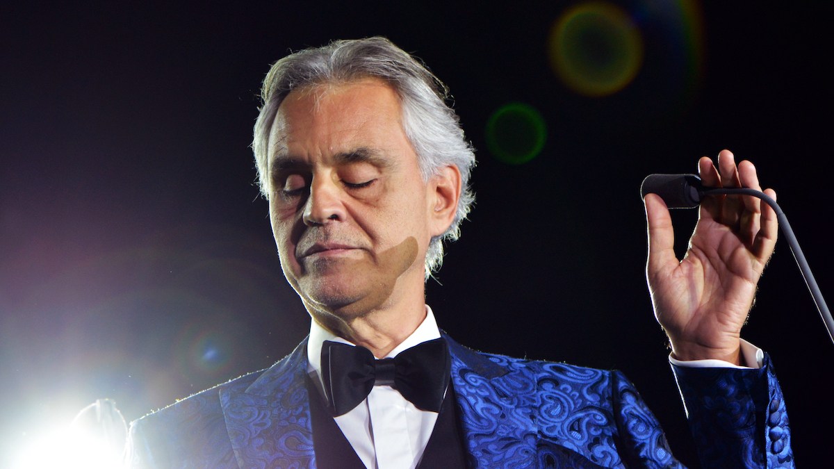The Italian tenor and singer Andrea Bocelli