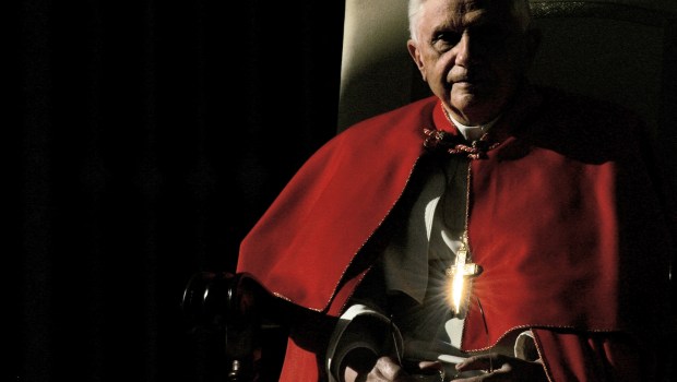 Pope-Benedict-XVI-reflects-the-sun-AFP