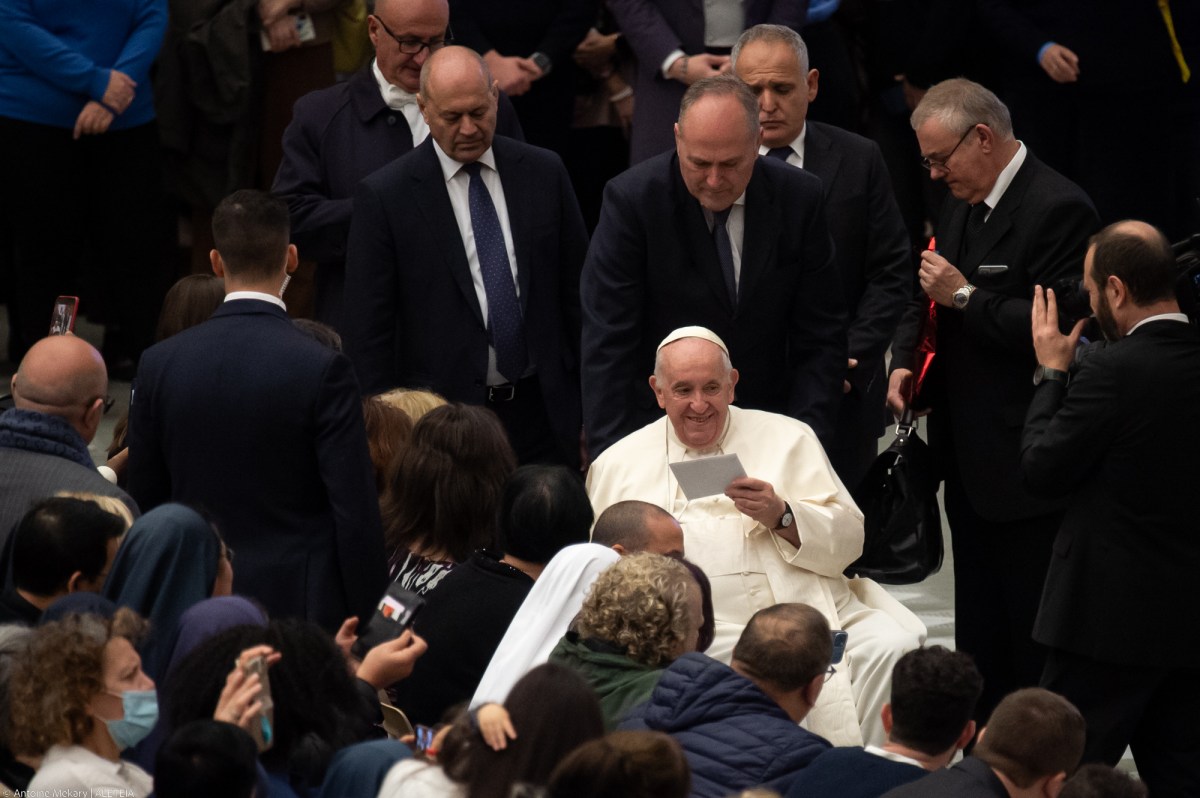 Pope Francis during his weekly general audience in Paul VI Hall