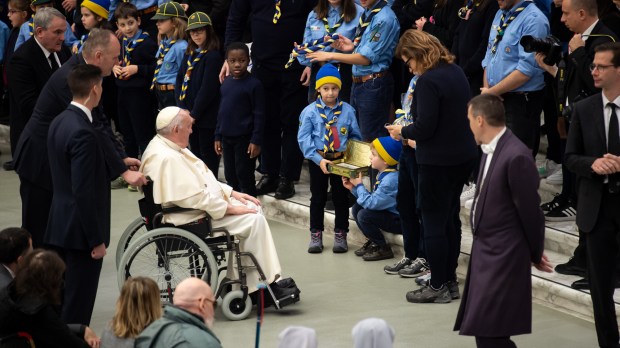 Pope Francis during his weekly general audience in Paul VI Hall