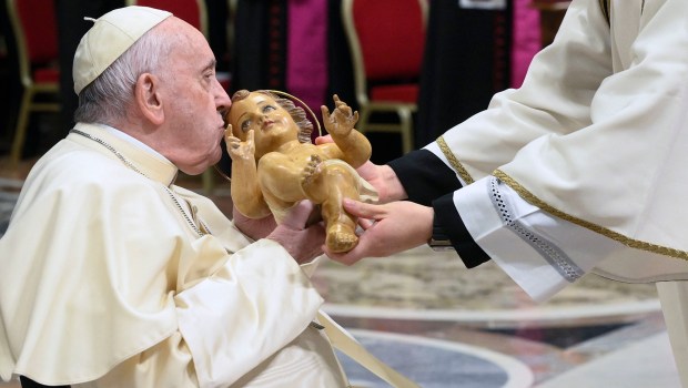 Pope Francis attends the Christmas Eve mass-AFP