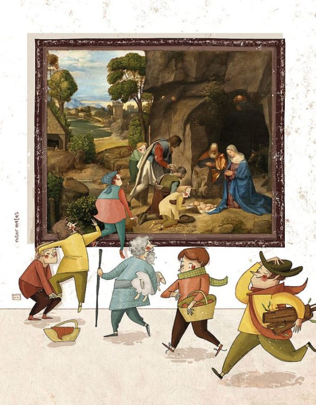 Exposición de felicitaciones de Navidad en UIC Barcelona