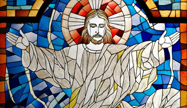 Jezus Chrystus na witrażu