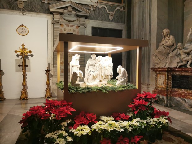 Primer pesebre escultórico en la basílica de santa María la Mayor