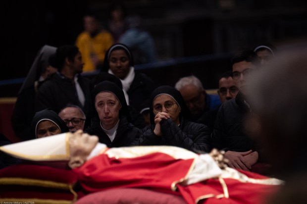 The body of Pope Emeritus Benedict XVI
