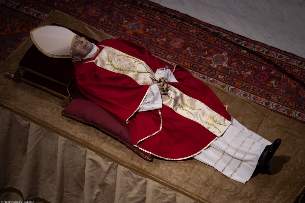 The body of Pope Emeritus Benedict XVI