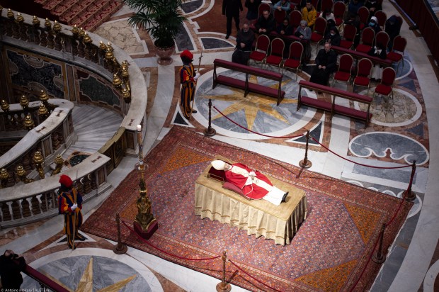 The body of Pope Emeritus Benedict XVI