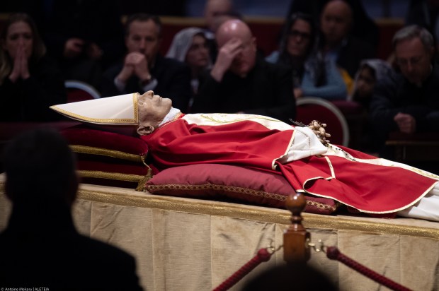 The body of Pope Emeritus Benedict XVI