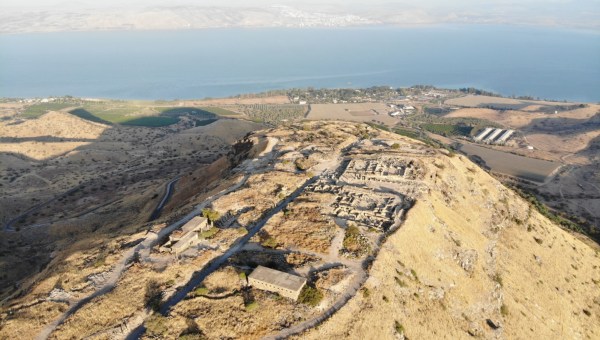 Ruiny starożytnego miasta Hippos w Izraelu