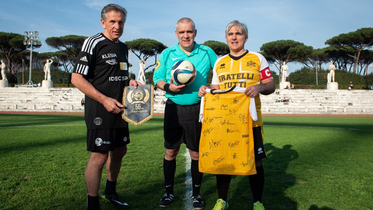 Match between the Vatican team Fratelli Tutti Vs French team Variètès Club de France