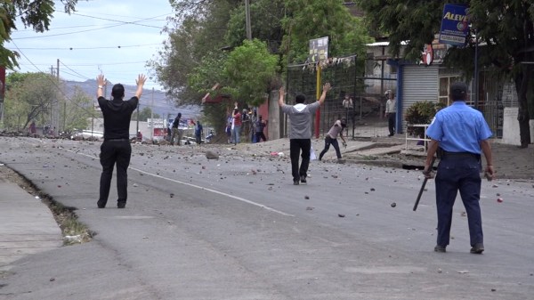 Nicaragua Priests and seminarians during the demonstrations and trying to stop the violence