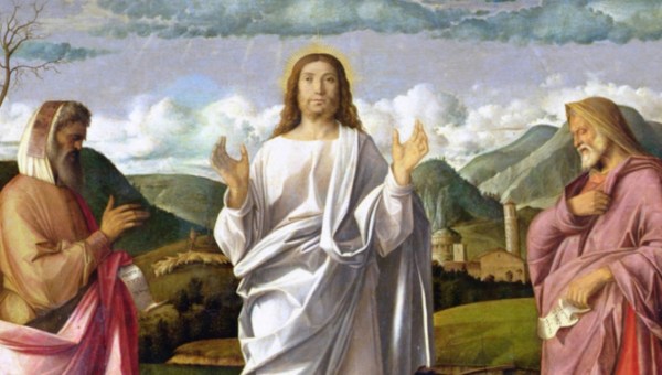 Jezus Chrystus z Abrahamem i Mojżeszem podczas przemienienia