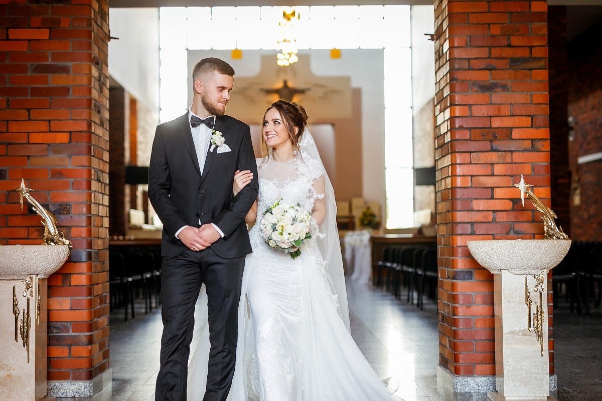 Catholic Couple just married