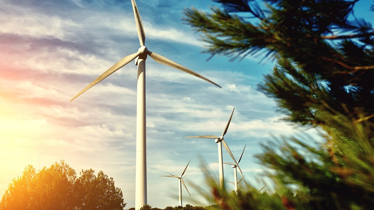 wind turbines, clean energy