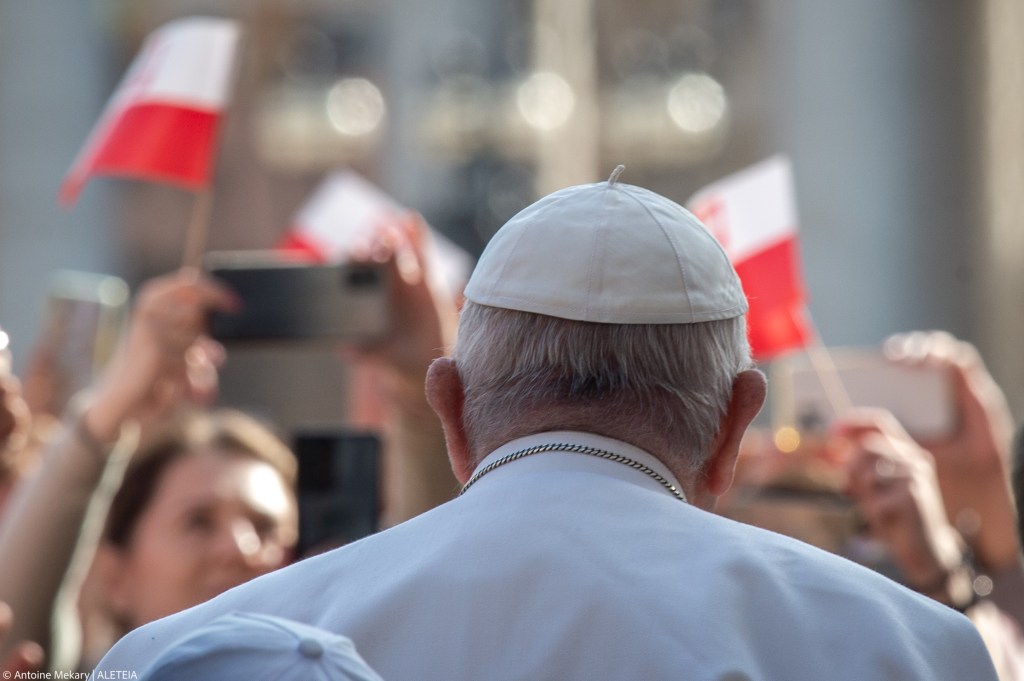 May 03 2023 - Pope Francis during his weekly general audience in Saint Peter's square at the Vatican