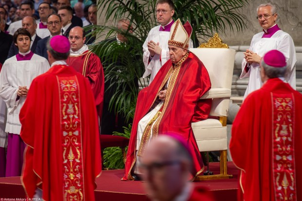 Pope Francis leads a mass for the Solemnity of Saints Peter and Paul at St Peter's basilica