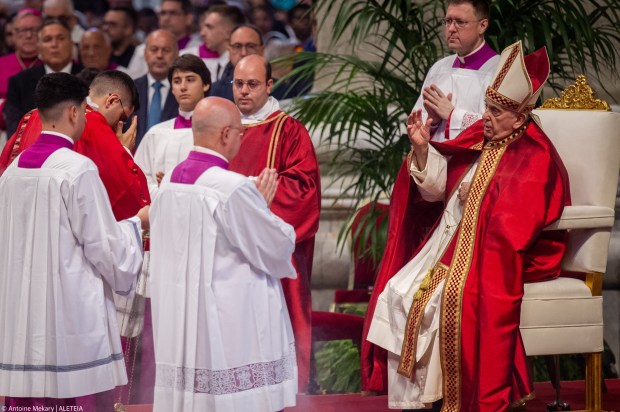 Pope Francis leads a mass for the Solemnity of Saints Peter and Paul at St Peter's basilica