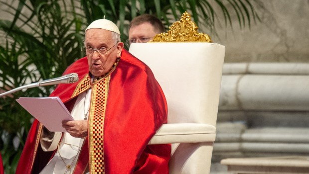 Pope Francis leads a mass for the Solemnity of Saints Peter and Paul at St Peter's basilica