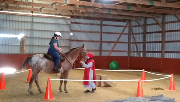 Sister-with-children-and-horse