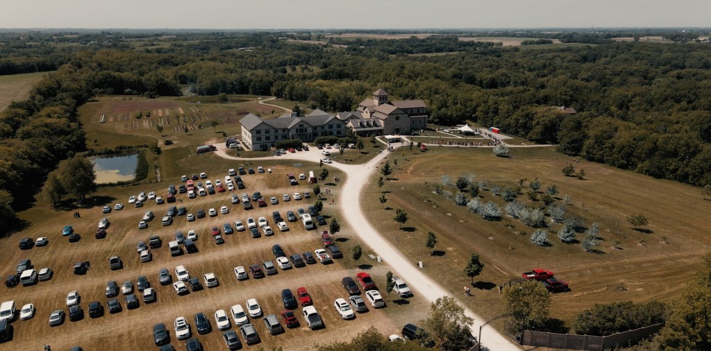 monastery aerial view