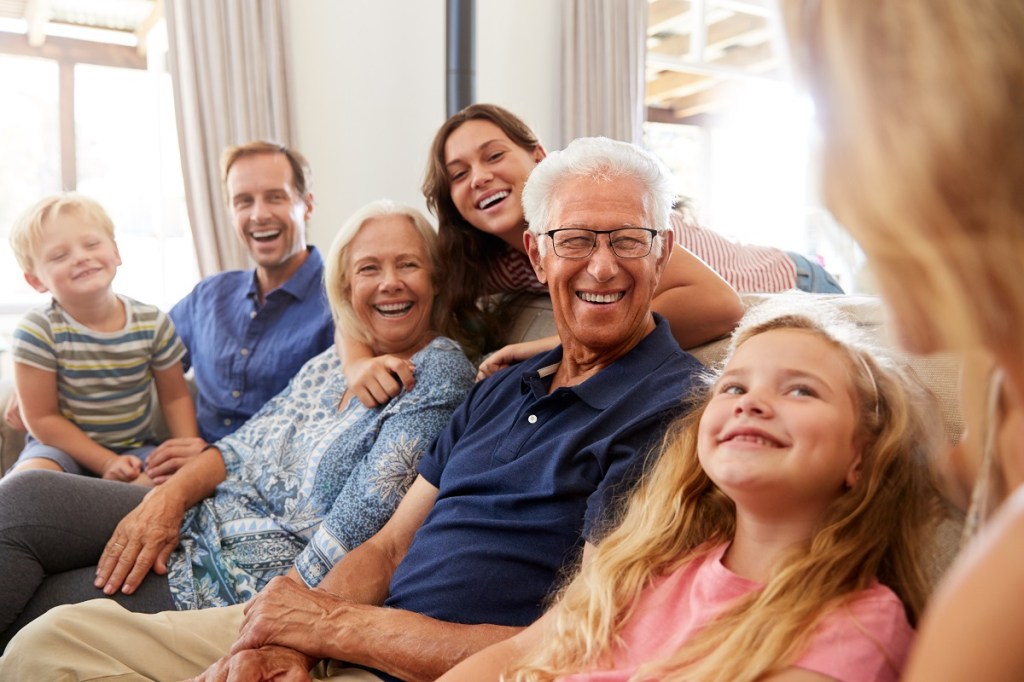 Grandparents with family