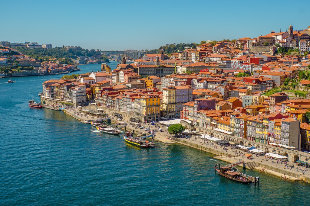 Vista panorámica de Oporto Portugal