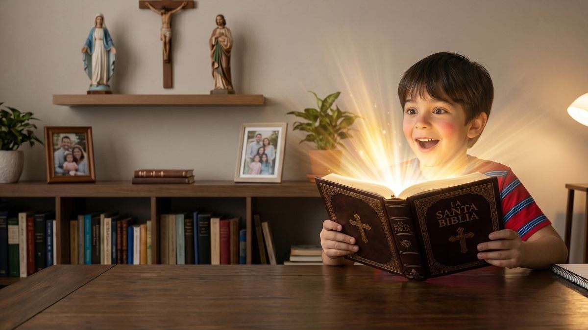 niño leyendo la Biblia