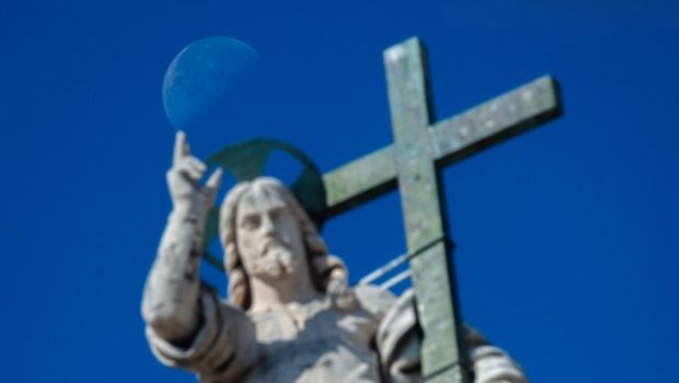 Christ, Jésus, Lune, Rome, Basilique Saint-Pierre, Vatican, statue