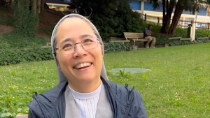 Nun on bench Instagram interview