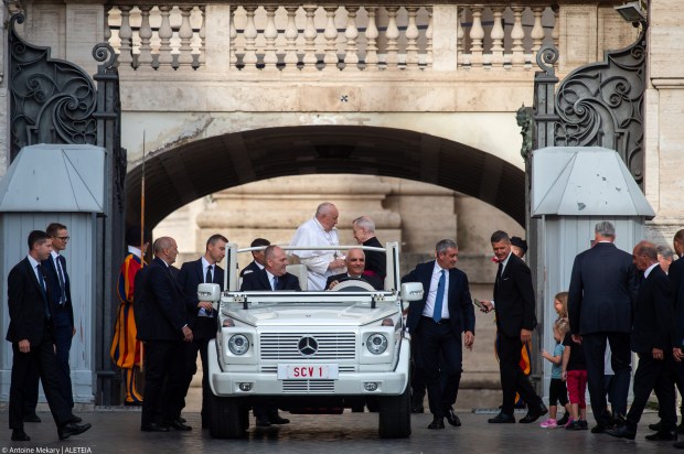 Pope Francis during his weekly general audience in St. Peter's square