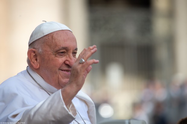 Pope Francis during his weekly general audience in St. Peter's square