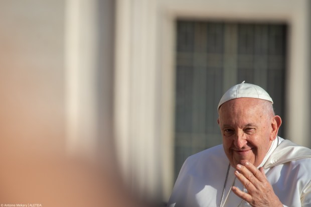 Pope Francis during his weekly general audience in St. Peter's square
