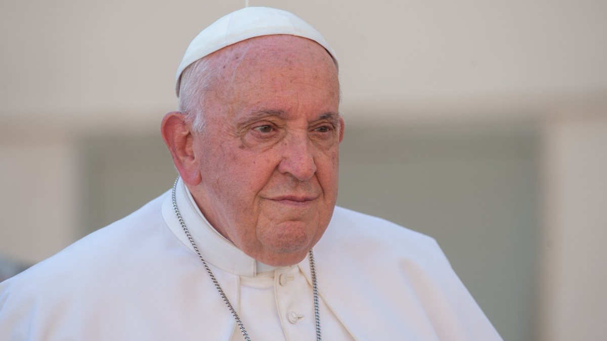 Pope Francis during his weekly general audience in St. Peter's square