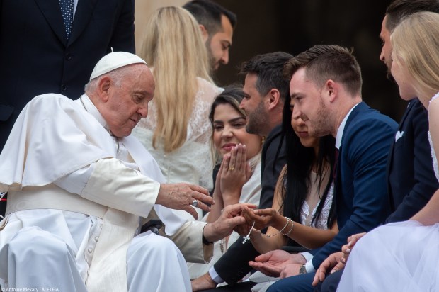 Pope Francis during his weekly general audience in St. Peter's square