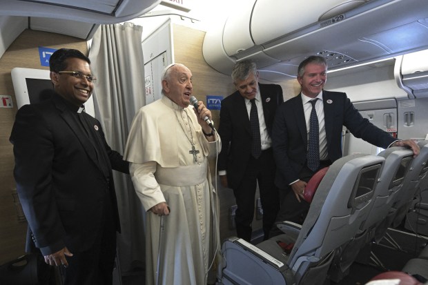 Pope Francis - press conference - return flight from Mongolia