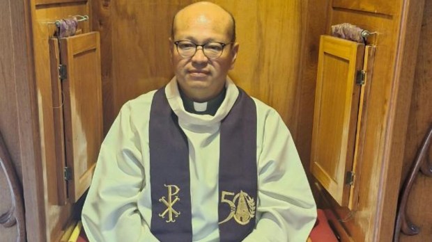 Pbro. Sergio Moctezuma Estrada, pare penitenciario de la diócesis de Celaya.