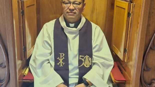 Pbro. Sergio Moctezuma Estrada, pare penitenciario de la diócesis de Celaya.