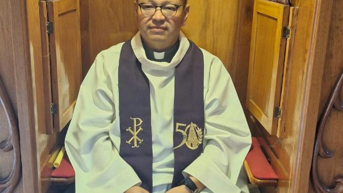 Pbro. Sergio Moctezuma Estrada, pare penitenciario de la diócesis de Celaya.