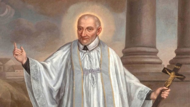 Św. Wincenty a Paulo - obraz z Kościoła Trójcy Przenajświętszej w Tykocinie