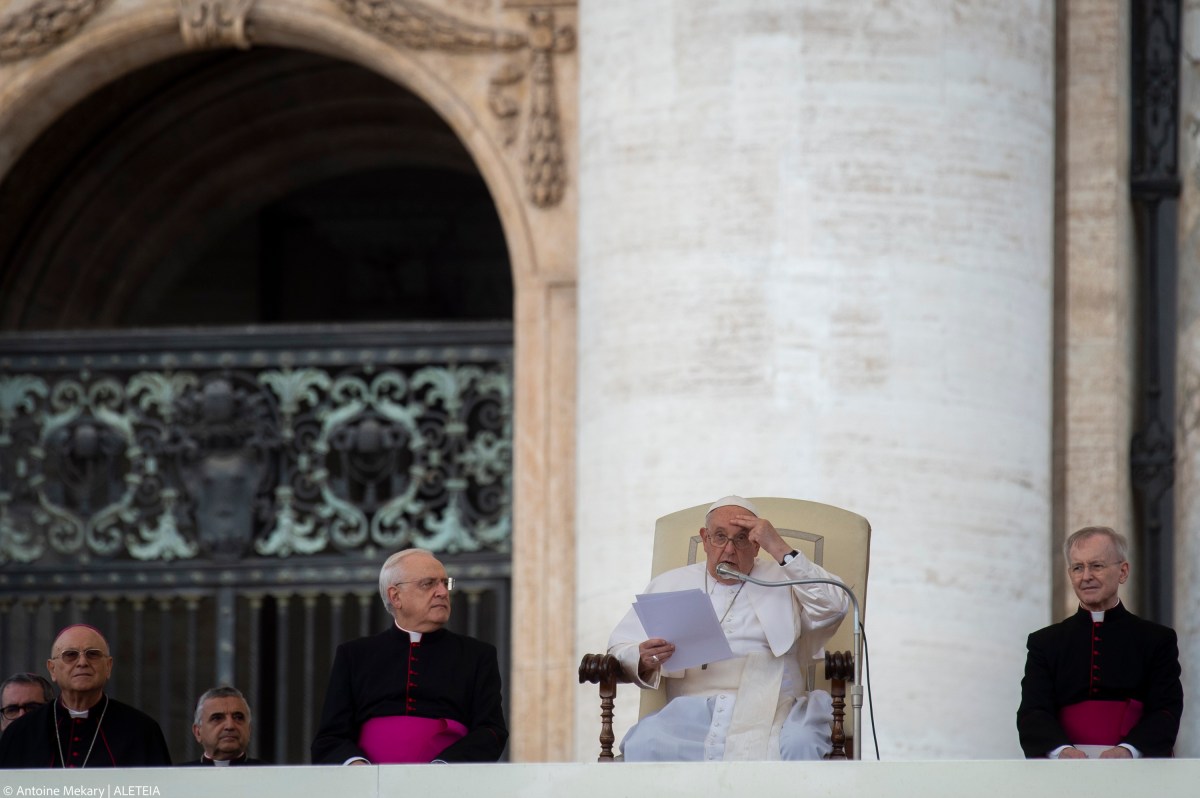 Pope Francis during his weekly general audience in St. Peter's square at the Vatican