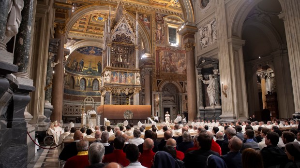 Celebration of the 1,700 years of St. John Lateran Basilica, with Cardinal Vicar Angelo De Donatis presiding over the Capitular Holy Mass.