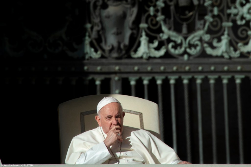 Pope Francis during his weekly general audience in St. Peter's square
