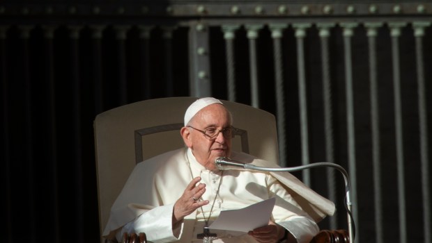 Pope Francis during his weekly general audience in St. Peter's square