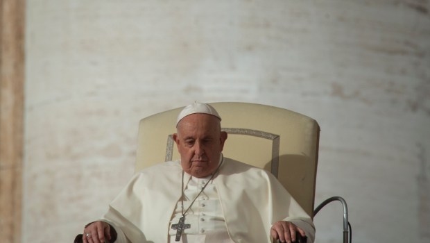 Pope Francis during his weekly general audience in Saint Peter's square at the Vatican