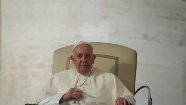 Pope Francis during his weekly general audience in Saint Peter's square at the Vatican